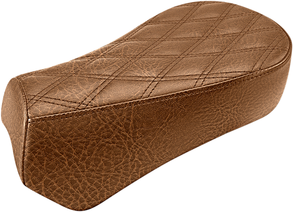 SADDLEMEN Renegade Pillion Pad - Lattice Stitched - Brown - Scout Bobber '18-'23 I18-33-012BLS