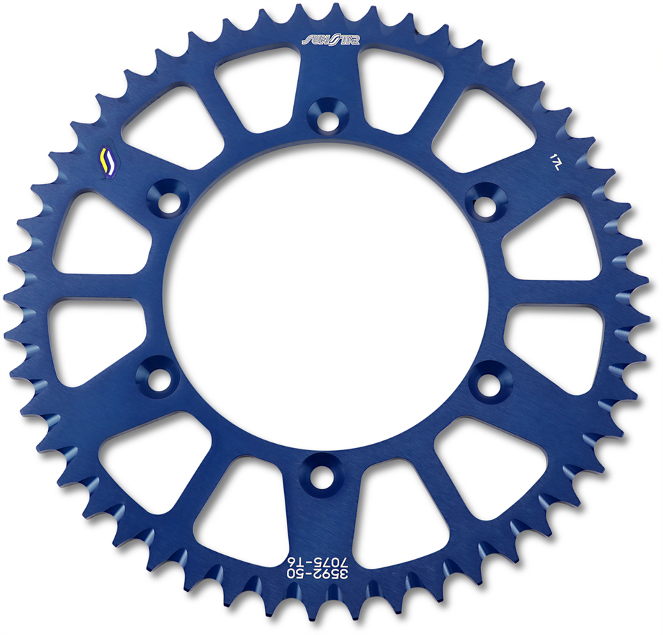 SUNSTAR SPROCKETS Piñón trasero - 50 dientes - Honda/Yamaha - Azul 5-359250BL 