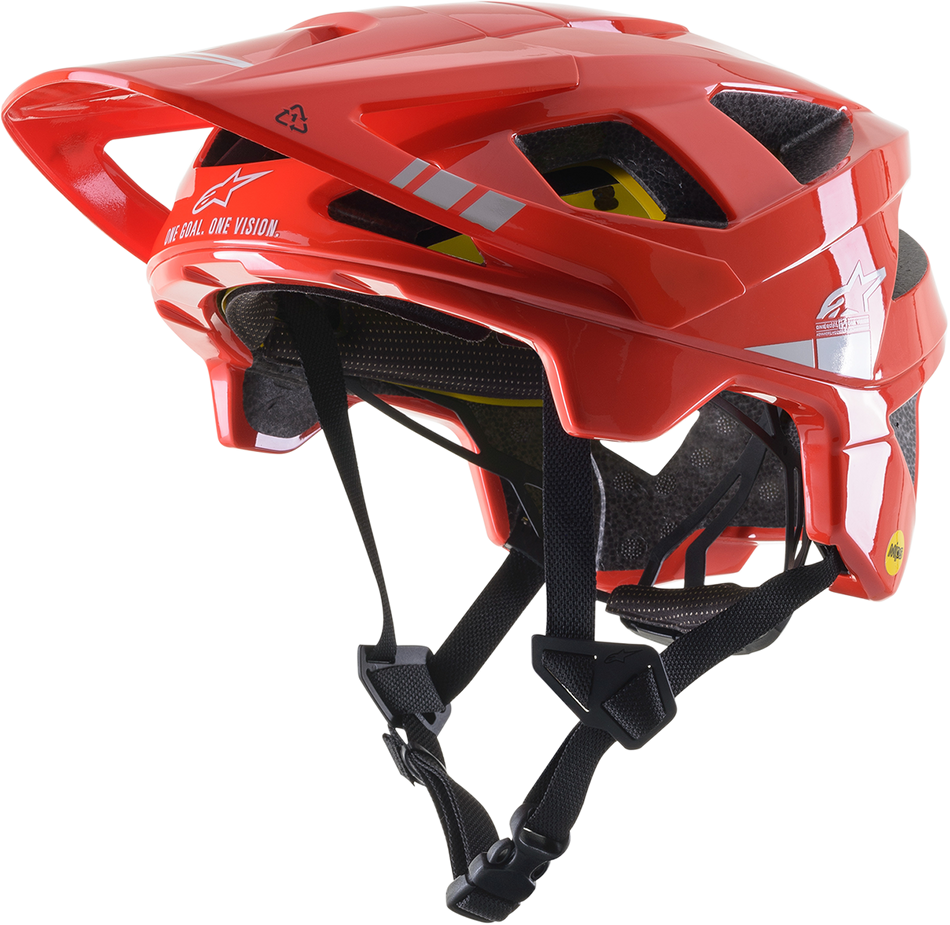 ALPINESTARS Vector Tech Helmet - Bright Red/Light Gray Glossy - MIPS® - Large 8700721-3199-LG