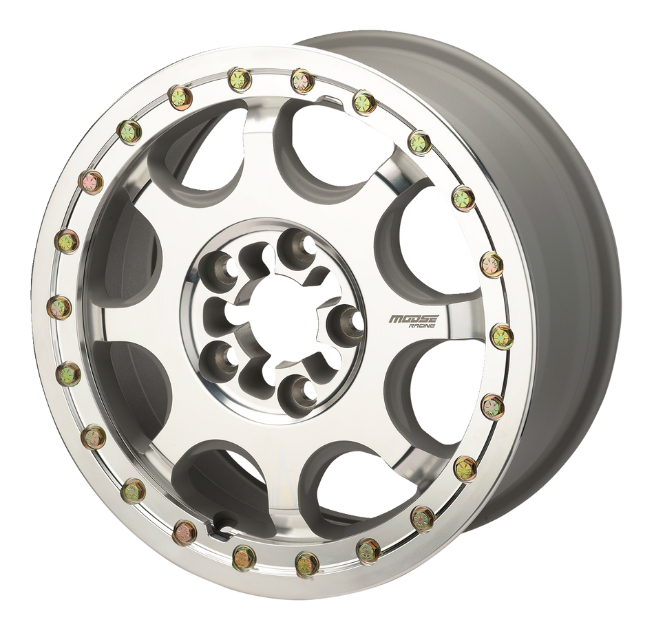 MOOSE UTILITY Wheel - 351X 5-Lug Beadlock - Front/Rear - Machined - 15x7 - 5/4.5 - 5+2 351BM157545CF64