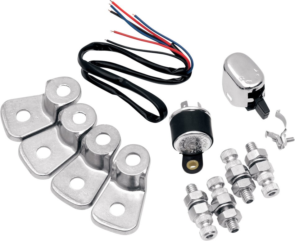 K&S TECHNOLOGIES Turn Signal Wiring Kit w/ Brackets - Universal 25-9000