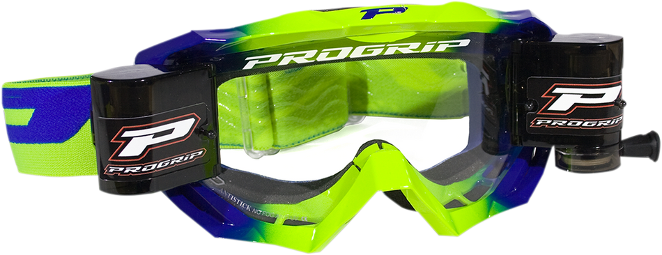 Gafas PRO GRIP Venom Roll Off - Amarillo Fluorescente/Azul PZ3200ROGFBE 