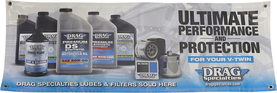 DRAG SPECIALTIES Drag Oil Banner - 4' x 18" DS OIL 3/21