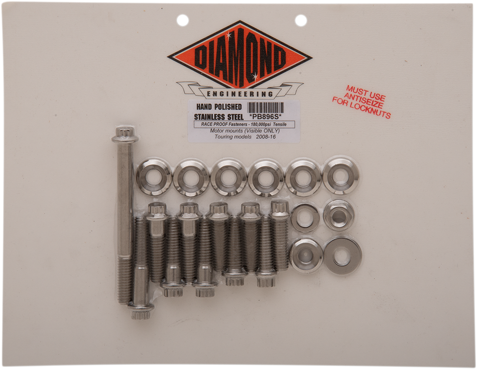 Kit de pernos DIAMOND ENGINEERING - Montaje del motor - 12 puntos - FL PB896S 