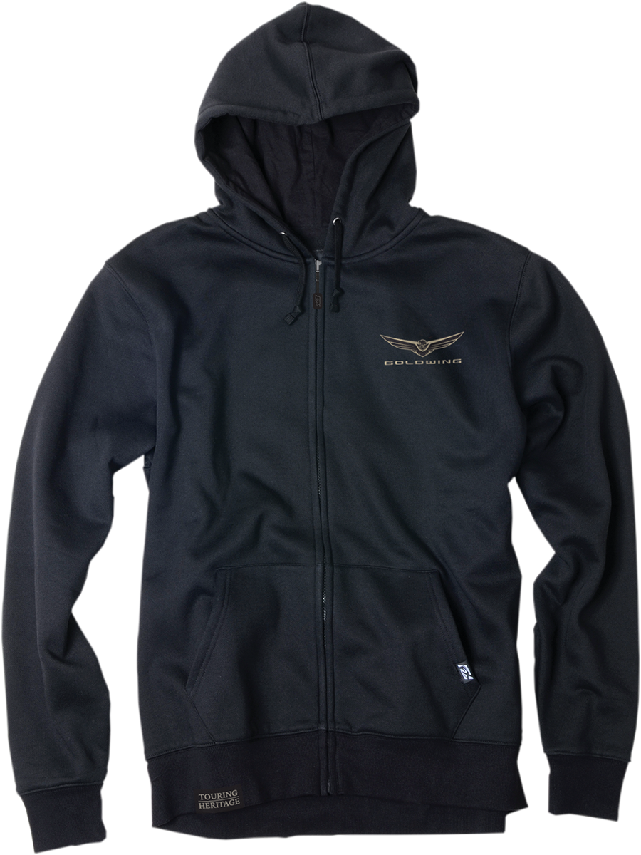 FACTORY EFFEX Goldwing Icon Zip-Up Hoodie - Black - 2XL 25-88808