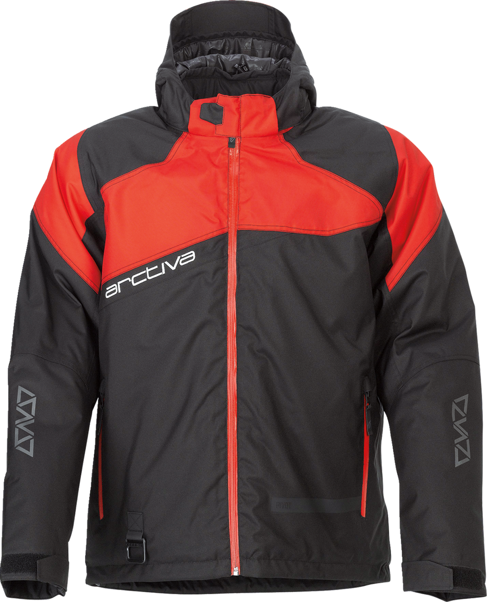 ARCTIVA Pivot 5 Hooded Jacket - Black/Red - Large 3120-2064