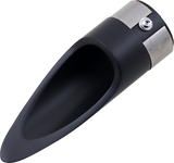 BARON Exhaust Tip - Black - Scalloped BA-1100-01B