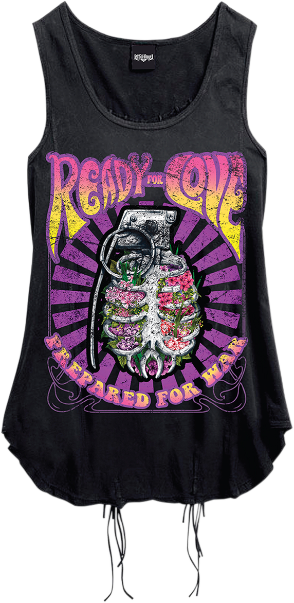 LETHAL THREAT Ready4Love Tanktop für Damen, Schwarz, 1XL LA206101X 