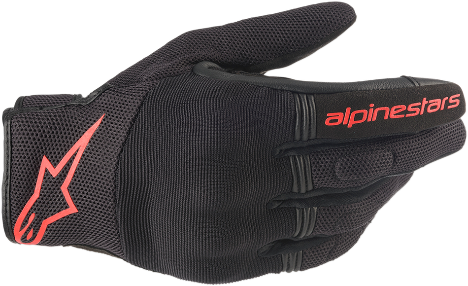 ALPINESTARS Copper Gloves - Black/Fluo Red - Large 3568420-1030-L