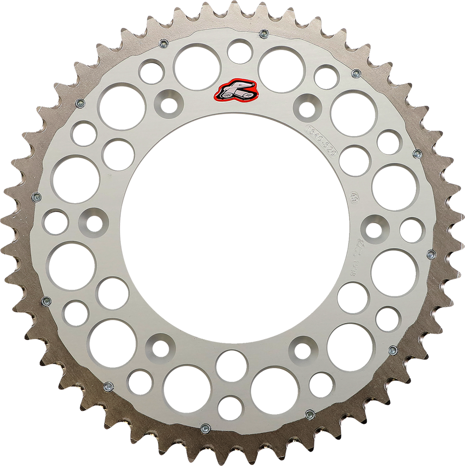 RENTHAL Twinring™ Rear Sprocket - 49 Tooth - Silver 1540-520-49GPSI