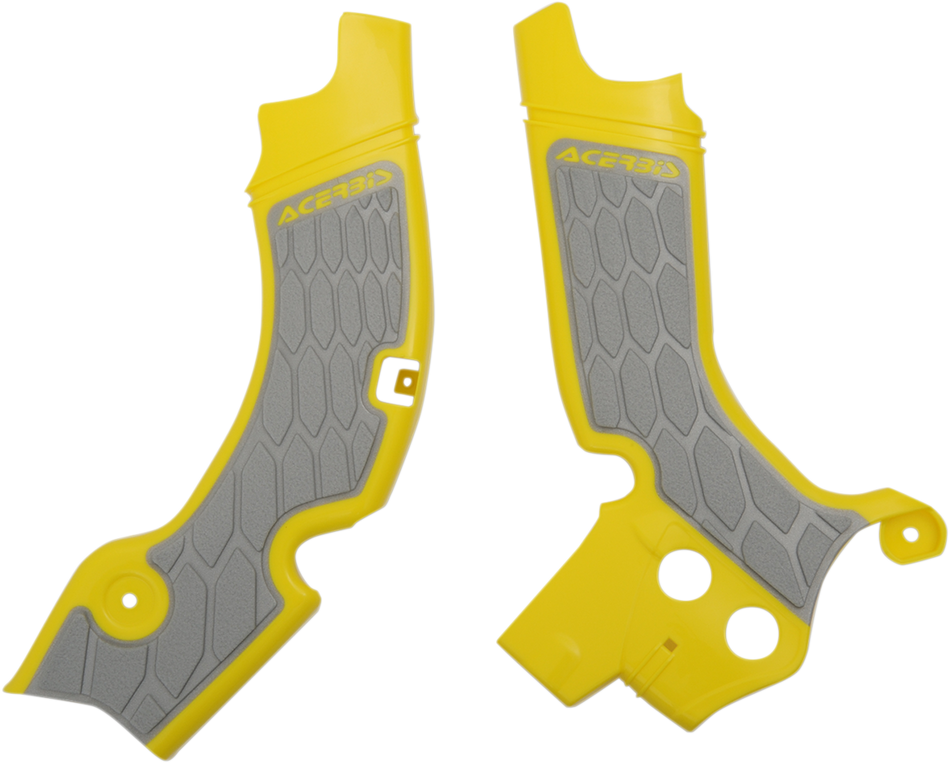 ACERBIS X-Grip Frame Guards - Gray/Yellow 2630531120