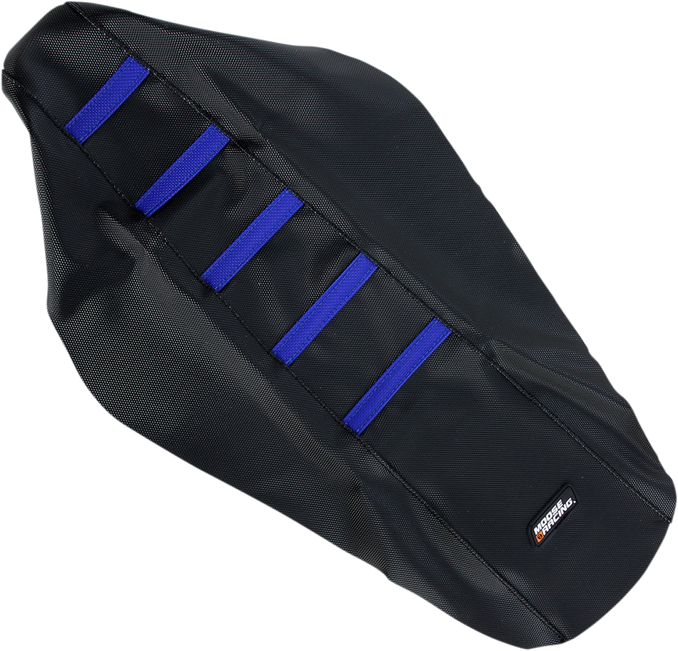 MOOSE RACING Ribbed Seat Cover - Black Cover/Blue Ribs - Yamaha YZ12502-332RT