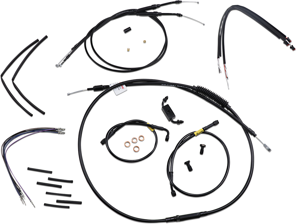 BURLY BRAND Handlebar Cable and Brake Line Kit - 12" Wide Glide Gorilla Handlebars B30-1214