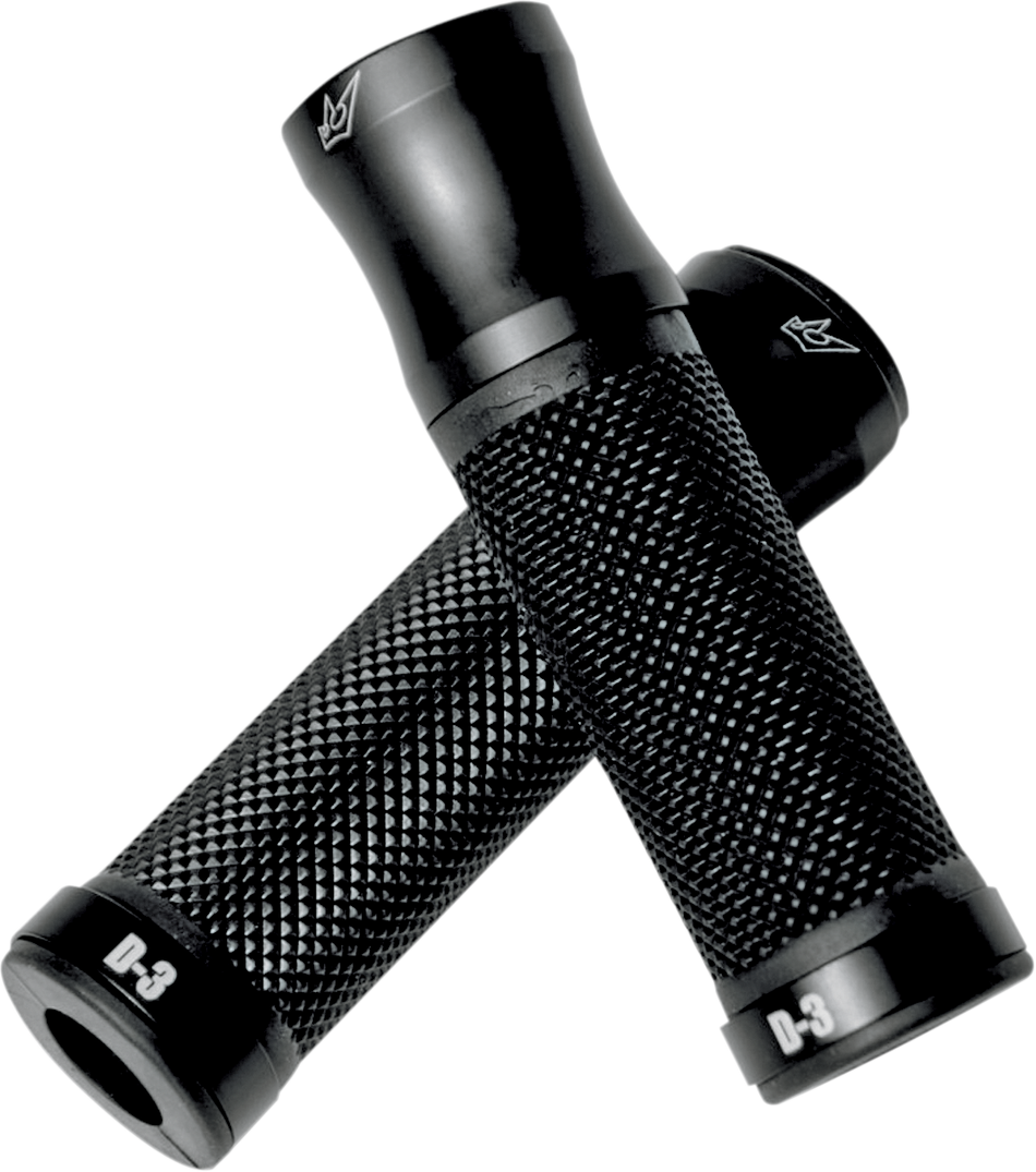 DRIVEN RACING Grips - D3 - 1" - Black/Black S1000RR ABS 2010-2022   D3BK2