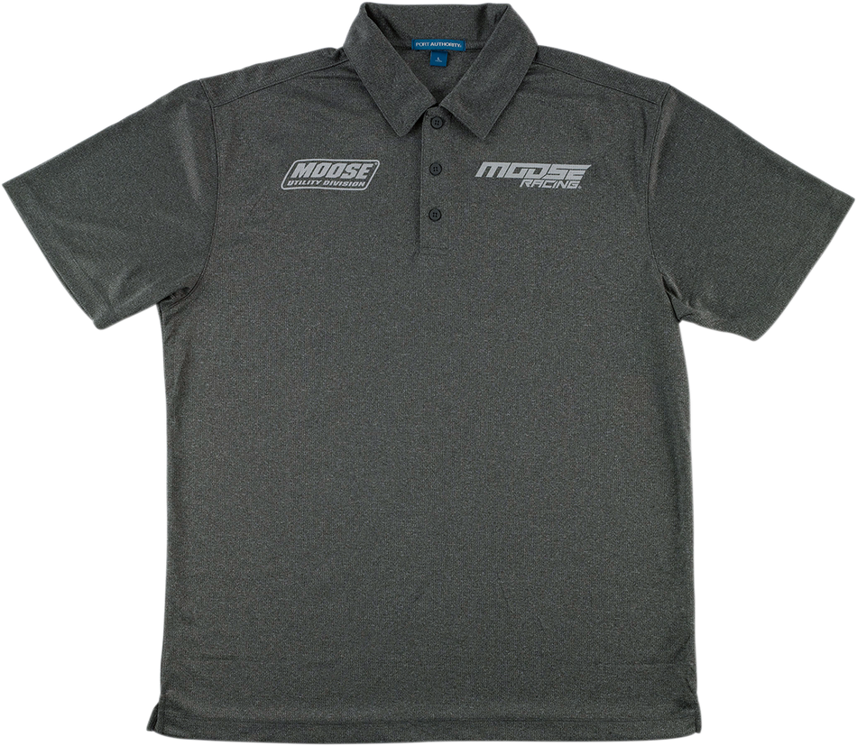 MOOSE RACING Polo Shirt - Heather Charcoal - Medium 3040-2655