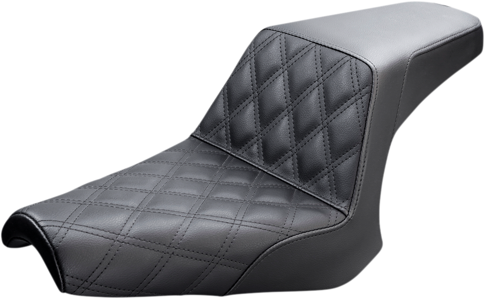 SADDLEMEN Step Up Seat - Front Lattice Stitched - Black Y13-16-172