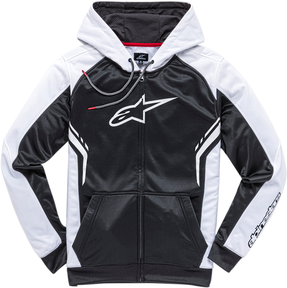 ALPINESTARS Strike Zip Hoodie - Black/White - Medium 101953102-1020M