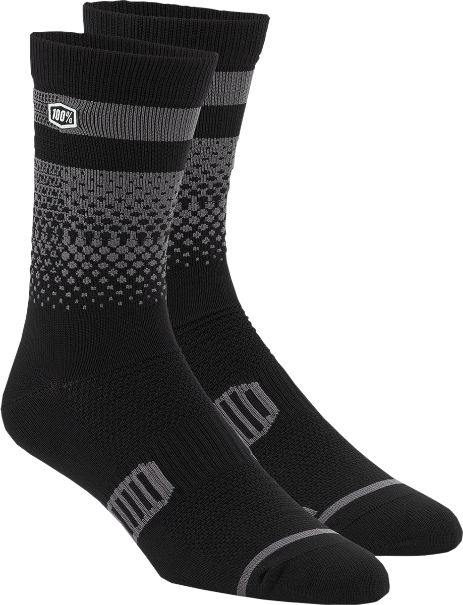 100% Advocate Socks - Black/Charcoal - Small/Medium 24017-376-17