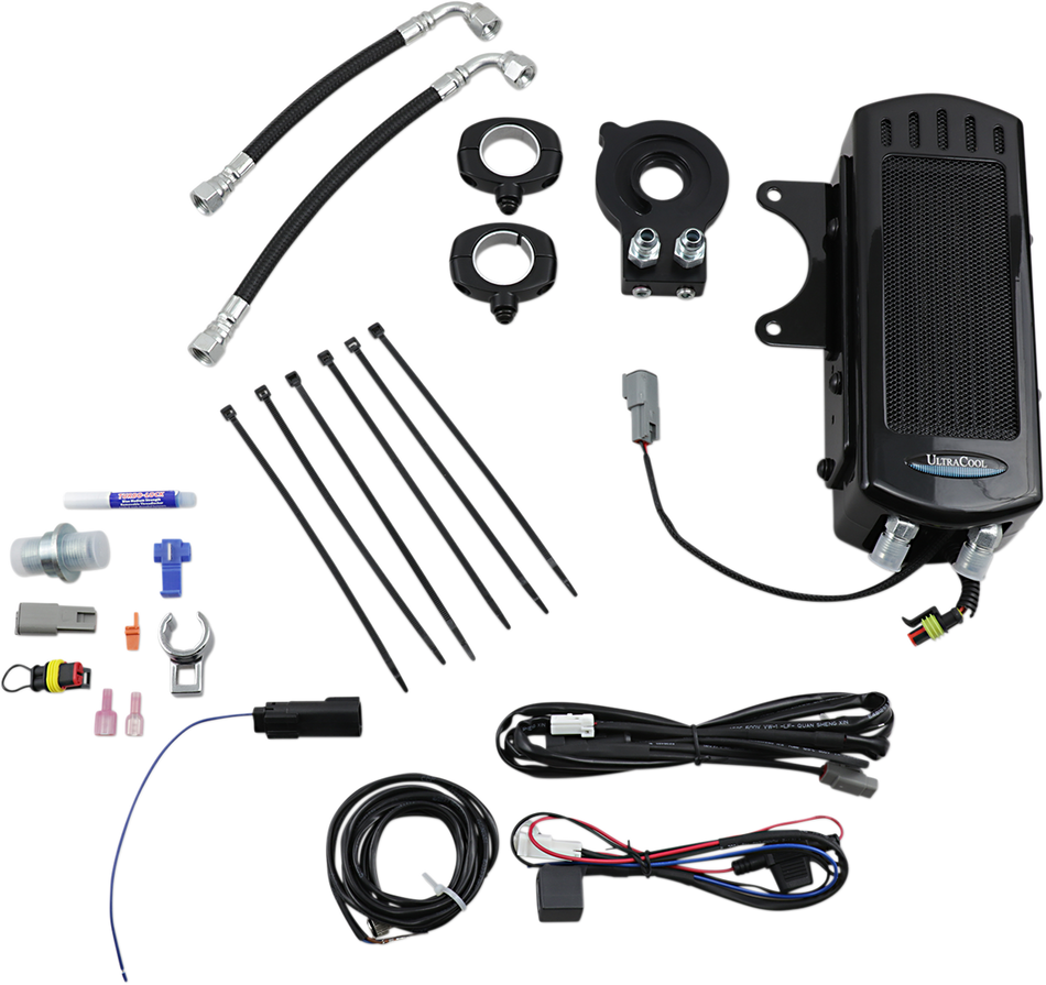 ULTRACOOL Frame Mount Oil Cooler Kit - Black - M8 SMT8-1G