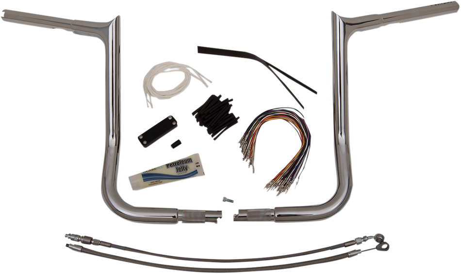 FAT BAGGERS INC. Handlebar Kit - Pointed Top - 14" - Chrome 909114