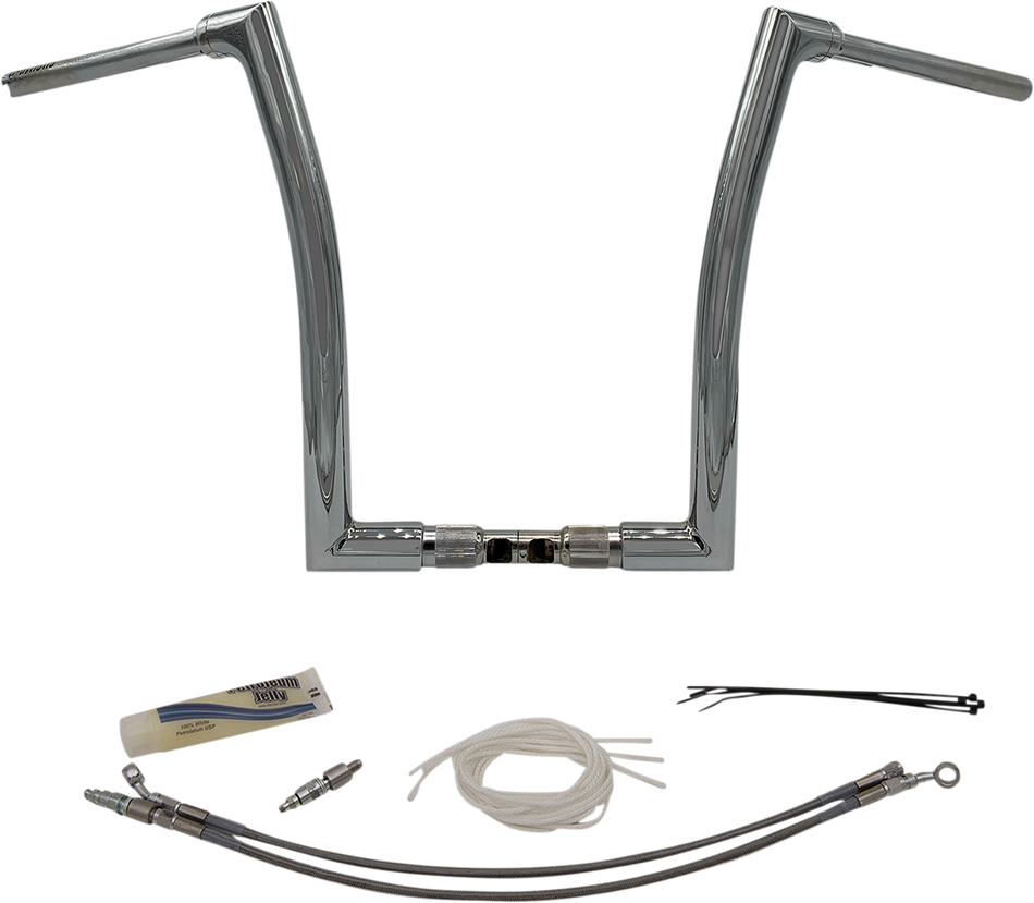 FAT BAGGERS INC. Handlebar Kit - Flat Top - 16" - Chrome 609316