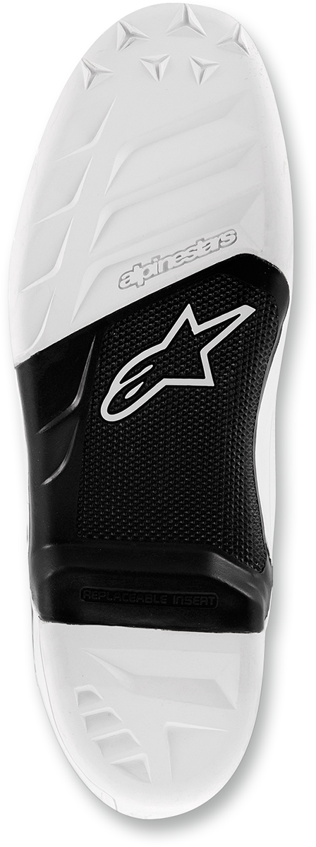 ALPINESTARS Tech 7 Replacement Boot Soles - Black/White - Size 11 25SUT74-12-11