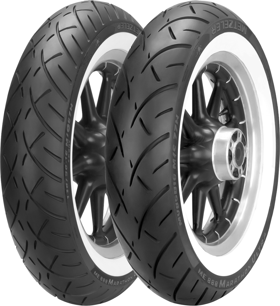 METZELER Tire - ME 888 Marathon Ultra - Front - 130/80B17 - Wide Whitewall - 65H 2407700