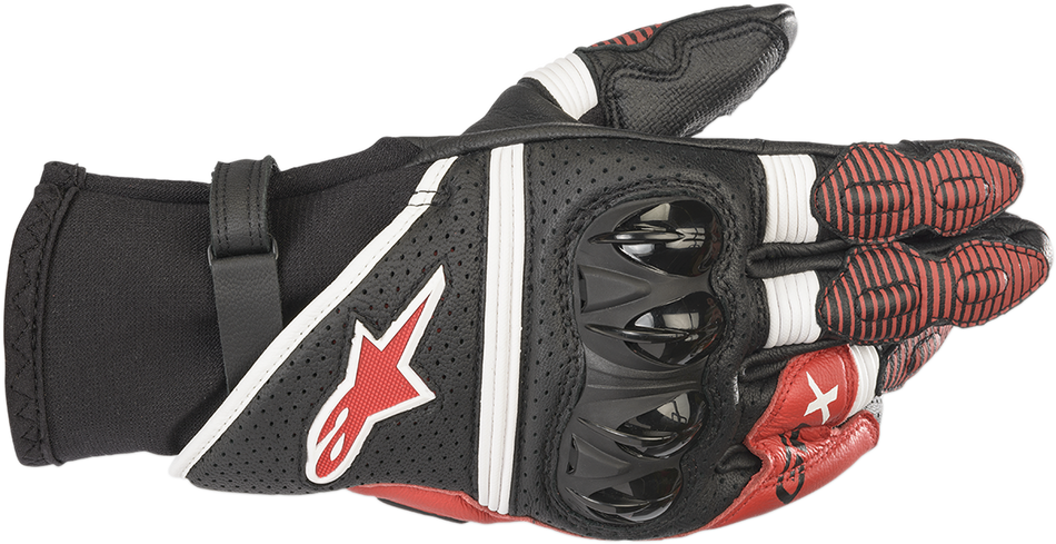 Guantes ALPINESTARS GPX V2 - Negro/Blanco/Rojo brillante - Medianos 3567219-1304-M 