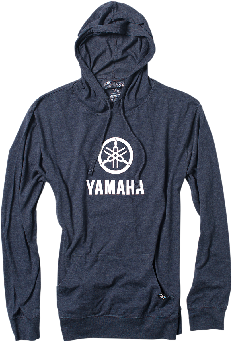 FACTORY EFFEX Yamaha Stacked Pullover Hoodie - Navy - Large 20-88214