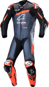 ALPINESTARS GP Plus v4 Lederkombi - Schwarz/Rot Fluo/Blau - US 44 / EU 54 3150523135754