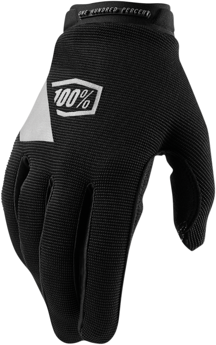 100% Ridecamp-Handschuhe für Damen – Schwarz/Anthrazit – Medium 10013-00002