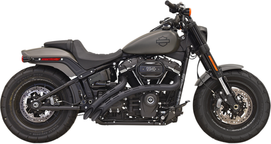 BASSANI XHAUST Sweeper Exhaust - Black/Black 1S22FB