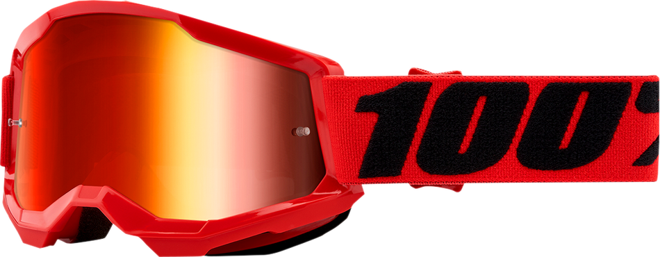 100% Youth Strata 2 Goggles - Red - Red Mirror 50032-00004