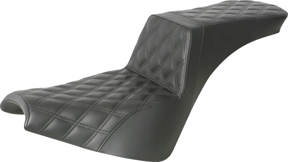 Asiento elevador SADDLEMEN - Costura de celosía completa - Negro 818-30-195