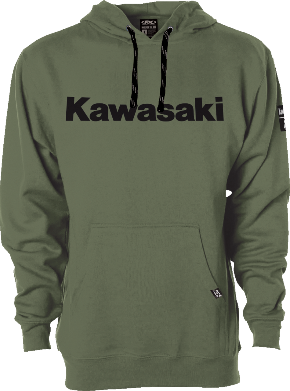 FACTORY EFFEX Kawasaki Squad Pullover Hoodie - Army Green - XL 26-88106