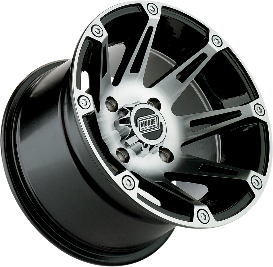 MOOSE UTILITY Wheel - 387X - Rear - Machined Black - 14x8 - 4/136 - 4+4 387MO148136BW4