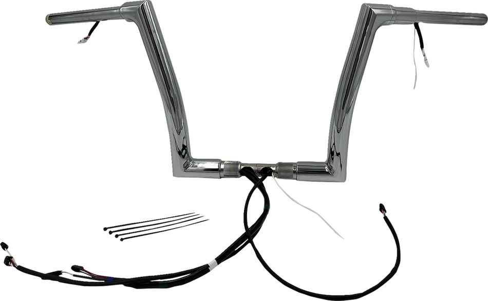 FAT BAGGERS INC. Handlebar Kit - Flat Top - 12" - Chrome 602312