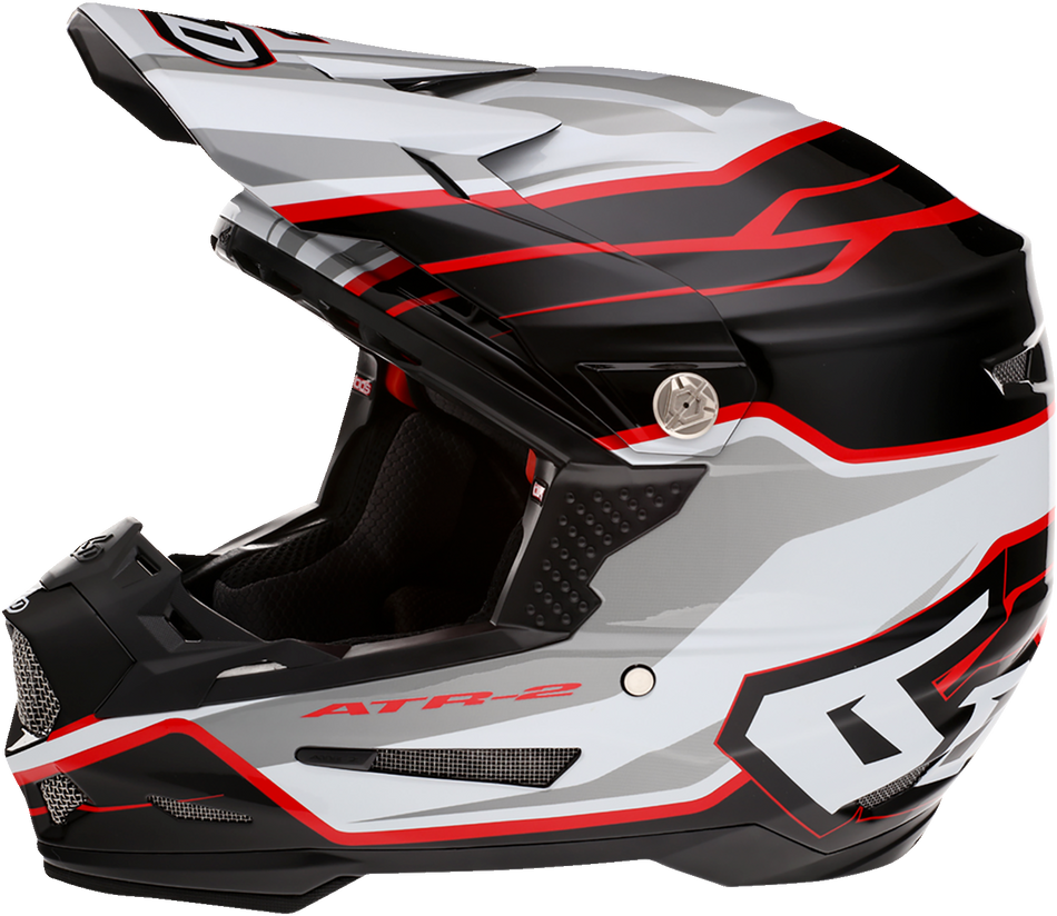 Casco 6D ATR-2 - Fase - Blanco/Rojo - 2XL 12-2839 