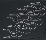 SADDLEMEN Flame Saddlebag - Silver - Large X021-05-0413