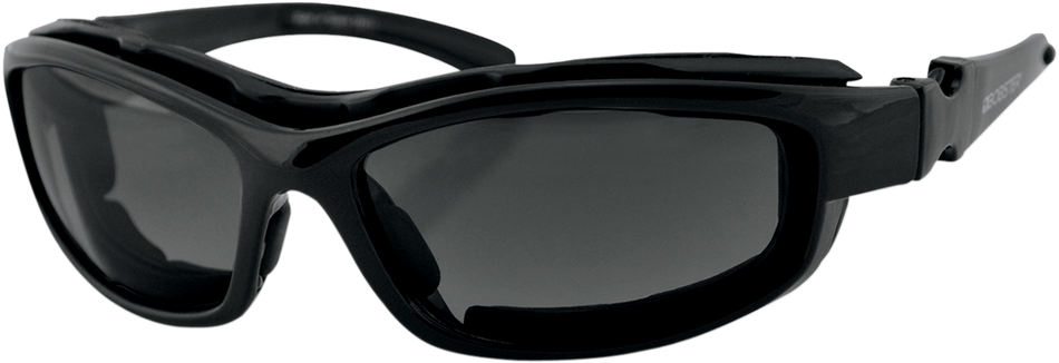 Gafas de sol convertibles BOBSTER Road Hog II - Negro brillante - Lentes intercambiables BRH2001 