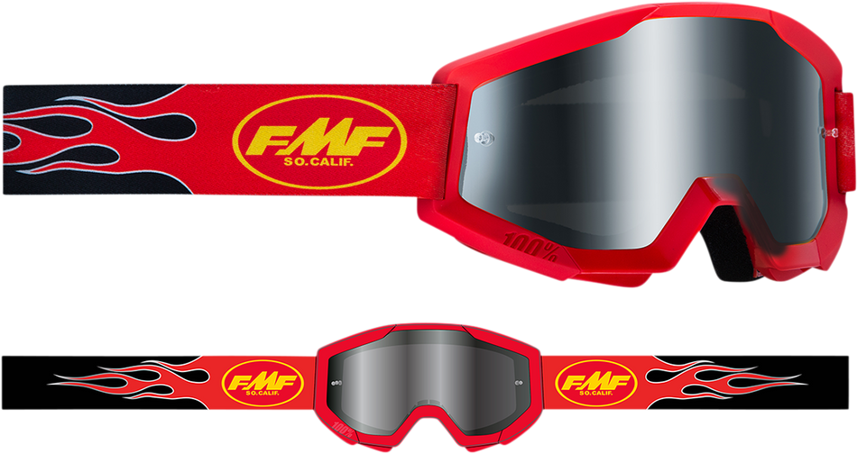 FMF PowerCore Sand Goggles - Flame - Red - Smoke F-50053-00003 2601-3015