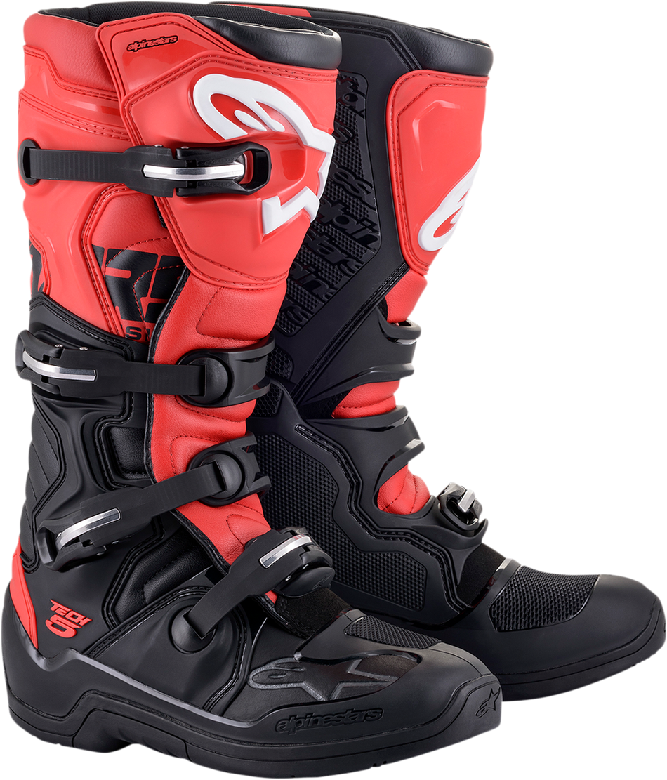 Botas ALPINESTARS Tech 5 - Negro/Rojo - US 9 2015015-13-9