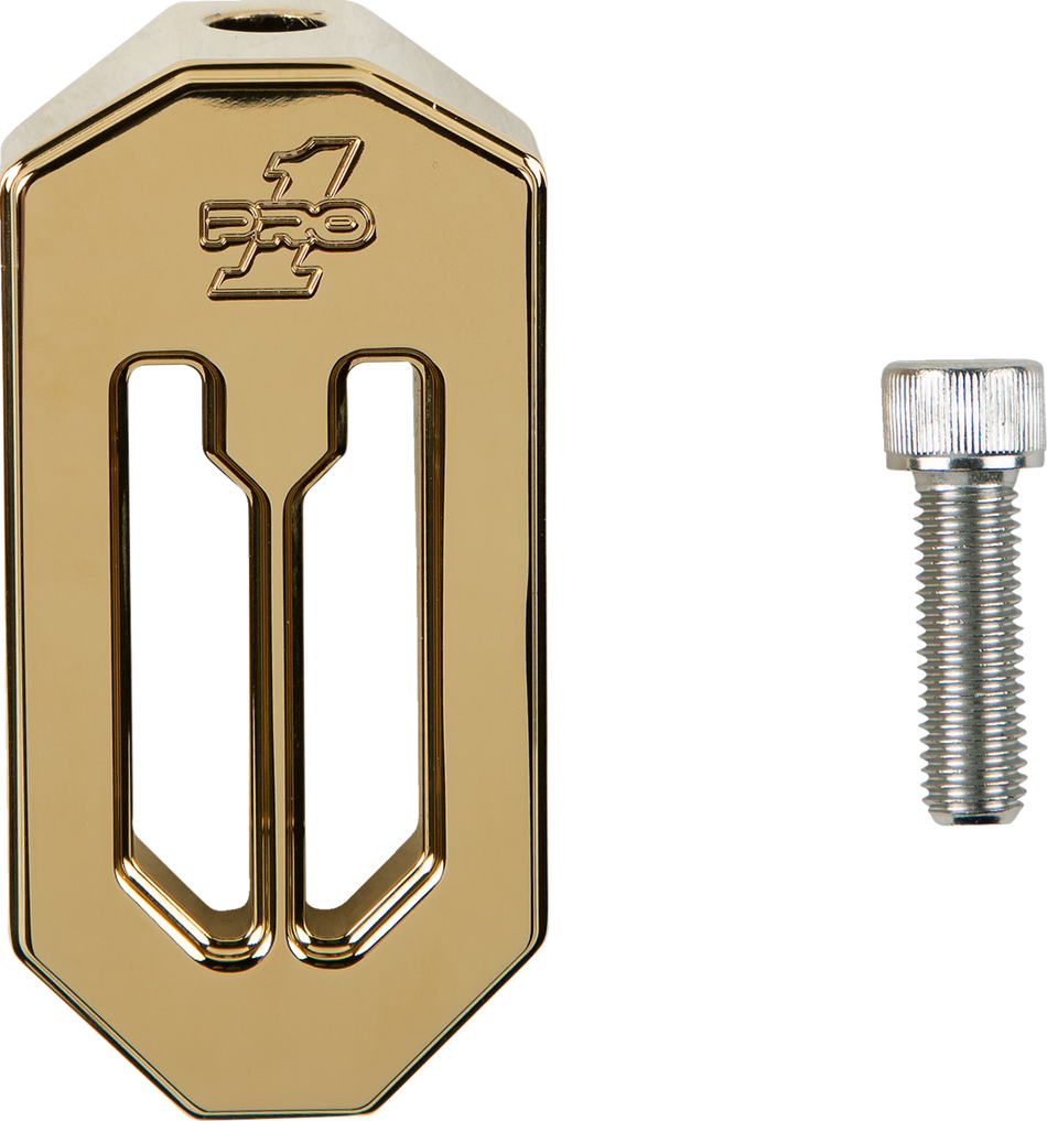 PRO-ONE PERF.MFG. Touring Brake Peg - Gold 500747TIN