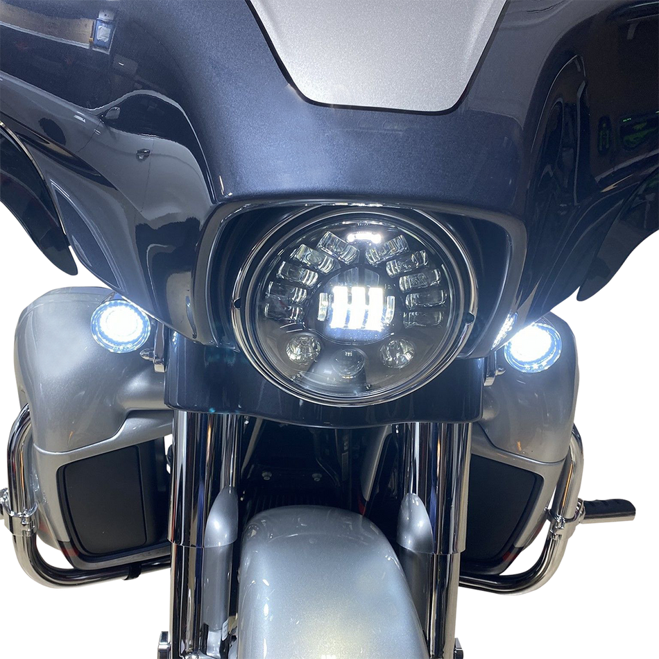 Faro delantero adaptable CUSTOM DYNAMICS de 7" - Cromado Indian Chief/Chieftain/Roadmaster/Pursuit PB-7A-IND-C 