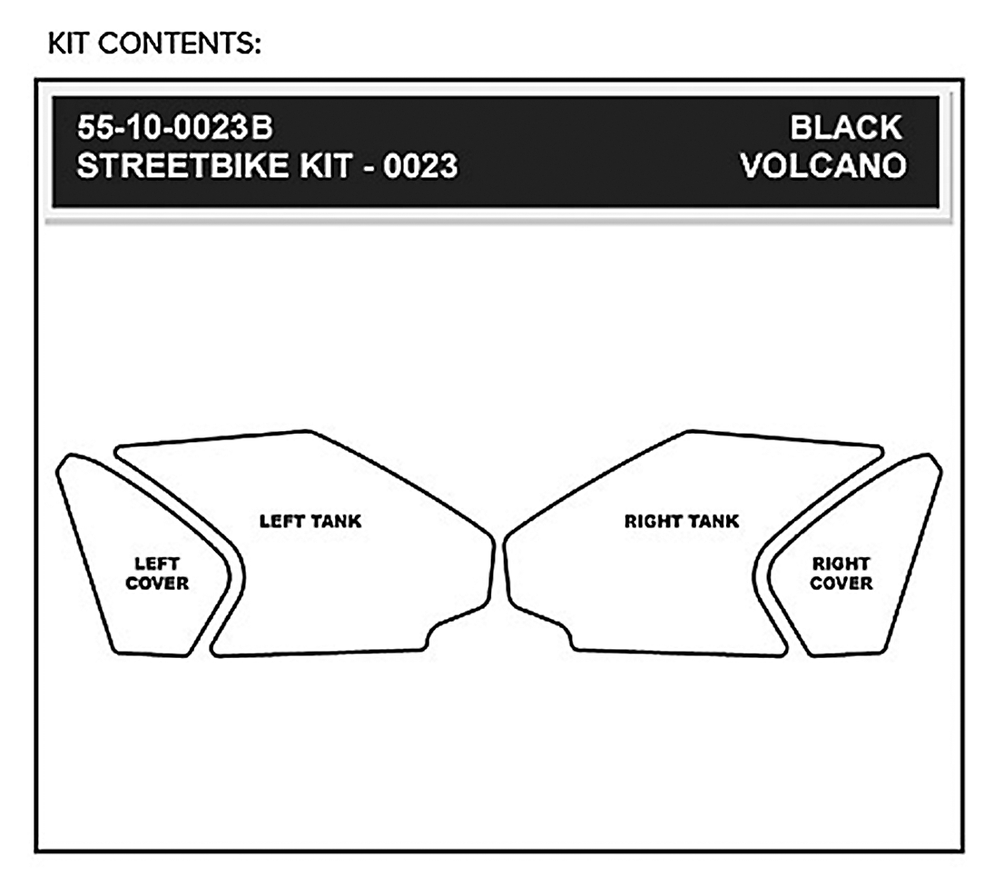 STOMPGRIP Traktionskit - Schwarz - Honda 55-10-0023B 