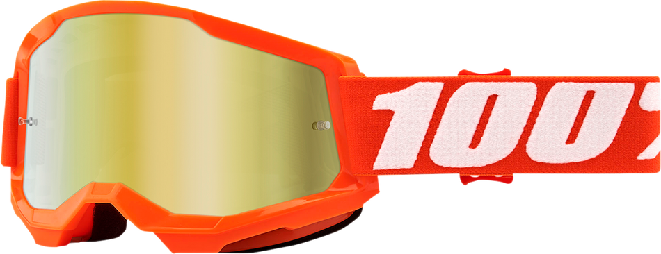 100% Strata 2 Goggles - Orange - Gold Mirror 50028-00005