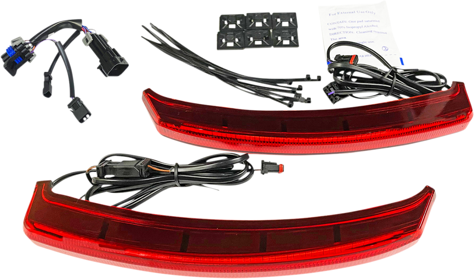 CUSTOM DYNAMICS Saddlebag Lights - Red CD-INDBAG-INT-R