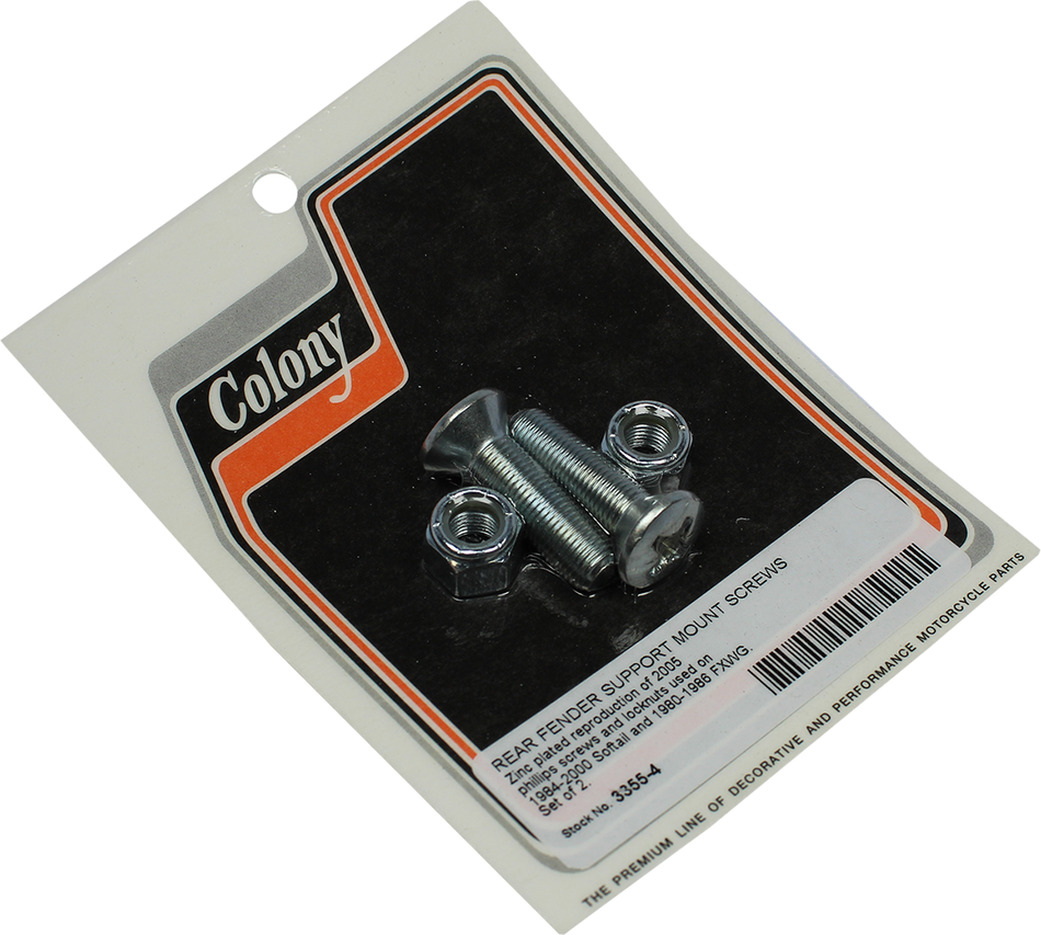 COLONY Mount Screws - Fender - Rear - Zinc 3355-4