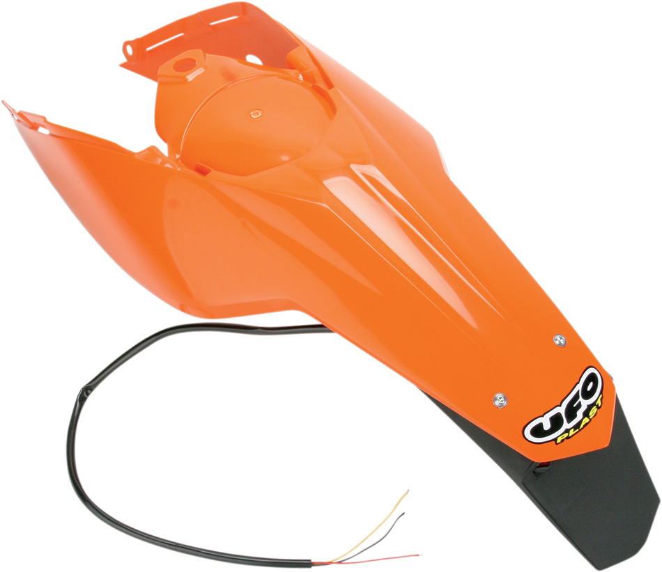 UFO Enduro Rear Fender - with Light - '98 - '20 KTM Orange KT03097-127