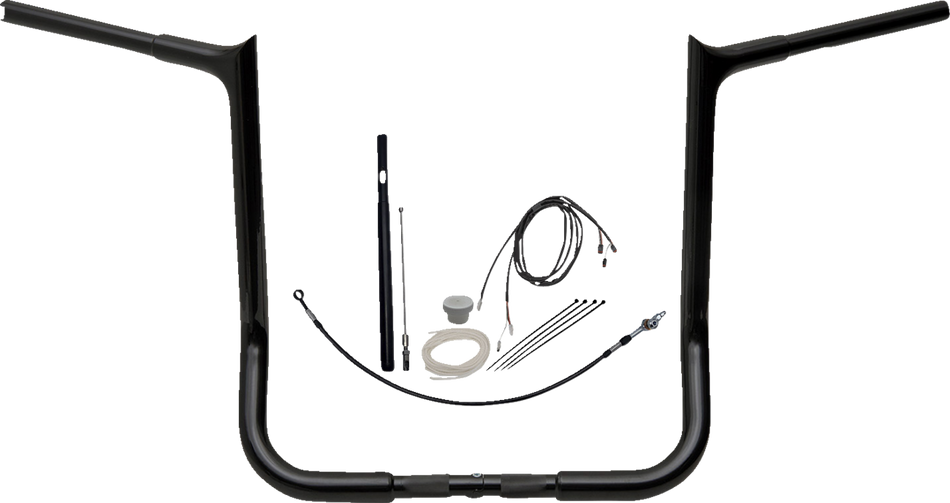 FAT BAGGERS INC. Handlebar Kit - Pointed Top - 16" - Black 919016-B